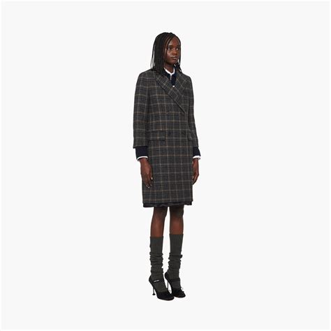 miu miu plaid coat|farfetch miumiu parka coats.